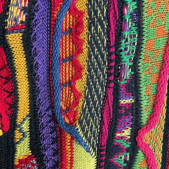 Rare Coogi Jungle Animal Knit Multicolor Retro Biggie Vintage HolyGrail Sweater - Picture 10 of 17